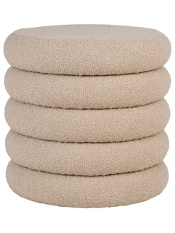 Pouf in Beige - (B)44 x (H)44 cm