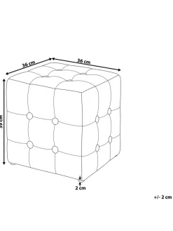 Pouf WISCONSIN in Beige - (W) 36 x (H) 39 x (L) 36 cm
