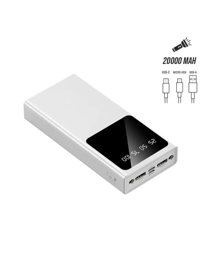 Powerbank in Weiß - 20.000 mAh