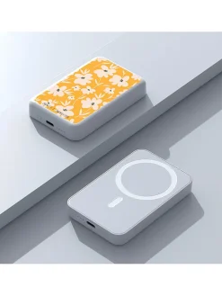 Powerbank in Weiß/ Orange - 10.000 mAh