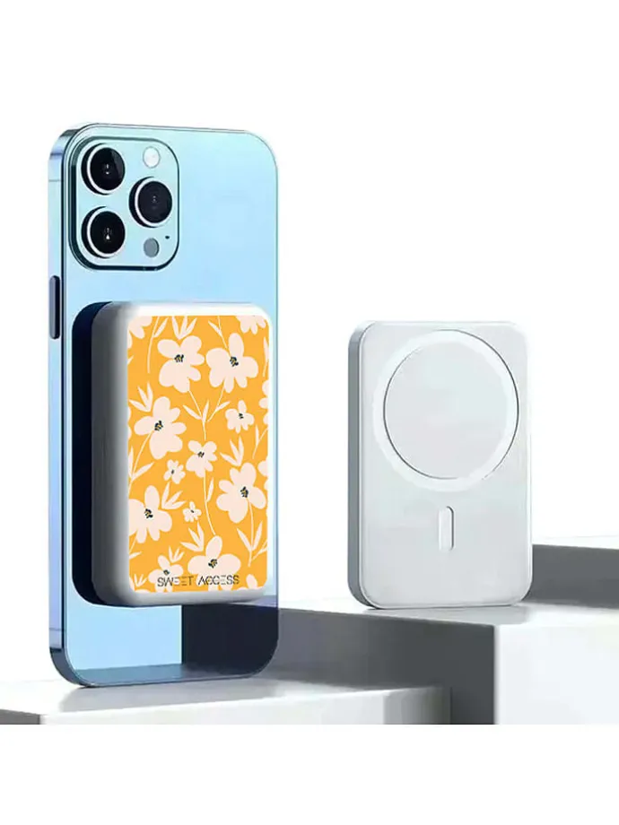 Powerbank in Weiß/ Orange - 10.000 mAh