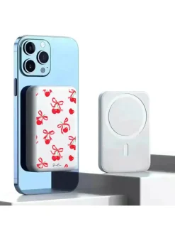 Powerbank in Weiß/ Rot - 10.000 mAh