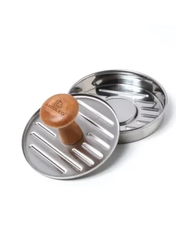 Profi Burgerpresse Edelstahl in silber