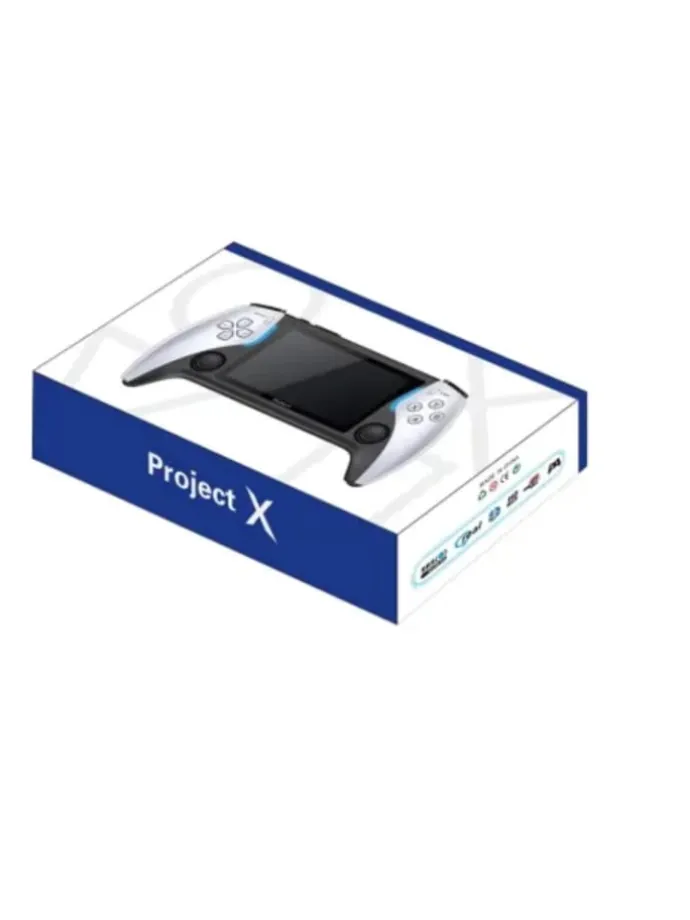 Projekt X Spielkonsole 128 GB, 4,3 Zoll mit mehr als 20000 Spielen in Silber