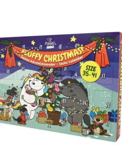 Pummeleinhorn Socken Adventskalender mit 12 Paar kurz und lang in Mehrfarbig