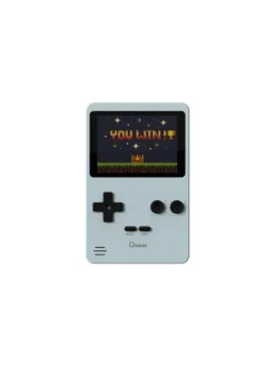 Qware Retro Spielkonsole Handheld 240 Spiele für unterwegs in Grau