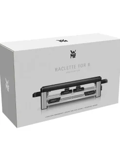Raclette ''For 8'' in Silber/ Schwarz - (B)44 x (H)13,2 x (T)24 cm