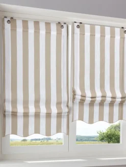 Raffrollo in sand-weiß