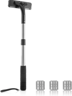 Rasierer für Rücken und Körper in Schwarz/ Silber - (L)54 cm