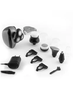 Rasierer in Schwarz mit Zubehör - (B)8 x (T)7,1 cm