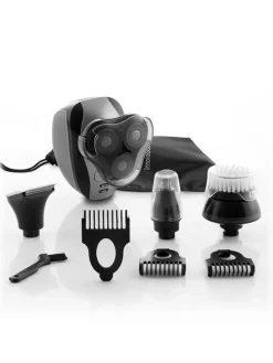 Rasierer in Schwarz mit Zubehör - (B)8 x (T)7,1 cm