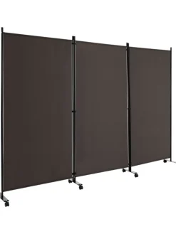 Raumteiler 3 tlg. 180cm in Braun