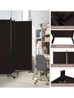 Raumteiler 6 tlg. 172cm in Braun