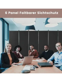 Raumteiler 6 tlg. 172cm in Grau