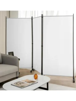 Raumteiler 3 tlg. 180cm in Weiß