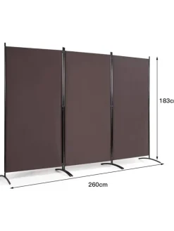 Raumteiler 3 tlg. in Braun