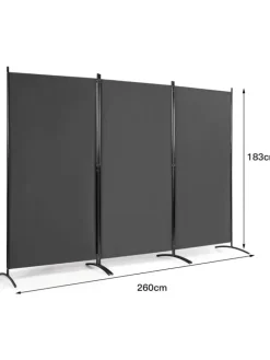 Raumteiler 3 tlg. in Grau