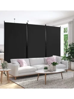 Raumteiler 3 tlg. in Schwarz