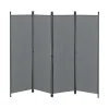 Raumteiler Huesca - 4-teilig in Grau (H)171cm (B)200cm