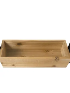 Raumteiler mit Pflanzkasten L32, Gestell schwarz, naturfarben