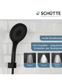 RAVEN Handbrause-Set, Schwarz matt