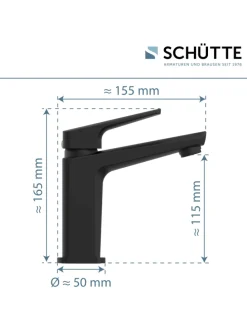 RAVEN Waschtischarmatur, Schwarz matt