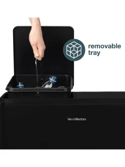 Recycling-Mülleimer in Schwarz - 60 l