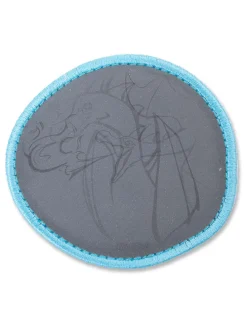 Reflektor-Klettie "Drachen" in Grau/ Hellblau