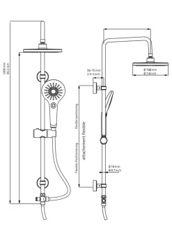 Regendusch-Set Bahamas chrom