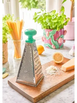 Reibe in Grün/ Silber - (B)12 x (H)25,5 x (T)12 cm