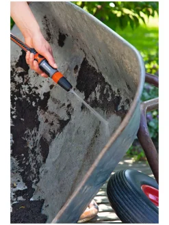 Reinigungsspritze in Grau/ Orange