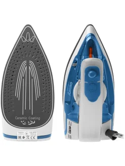 Reise-Bügeleisen in Weiß/ Blau