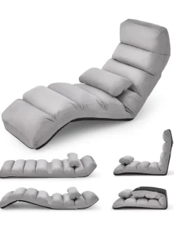 Relaxliege klappbar in Grau