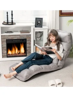 Relaxliege klappbar in Grau