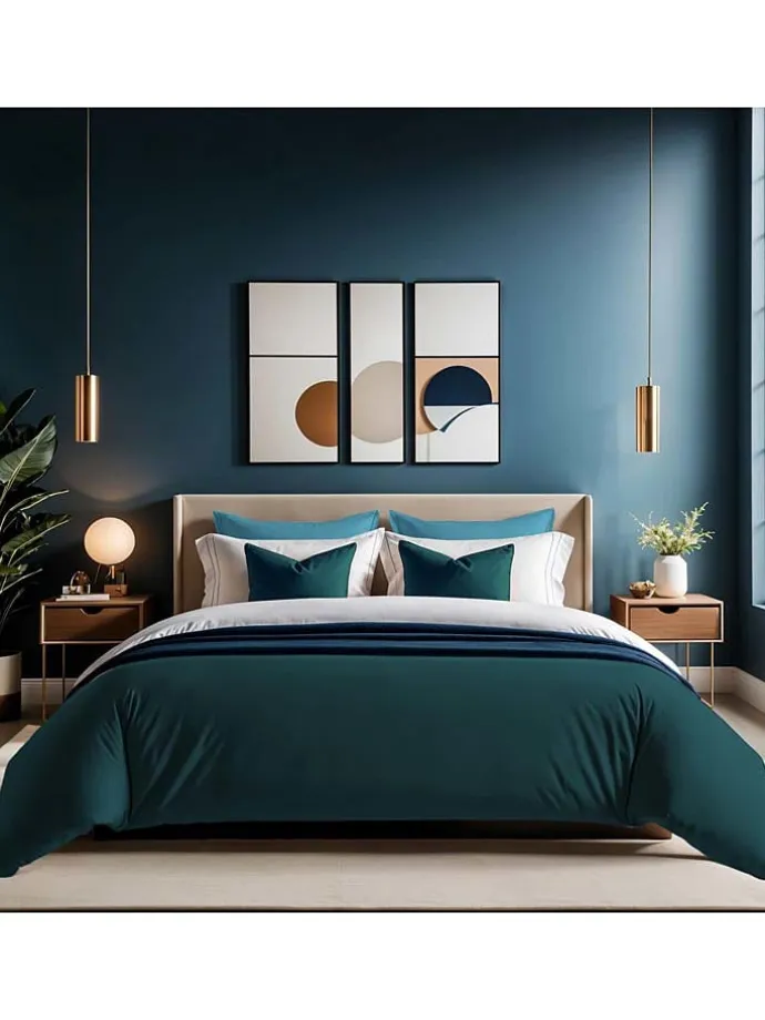 Renforcè-Bettbezug in Petrol