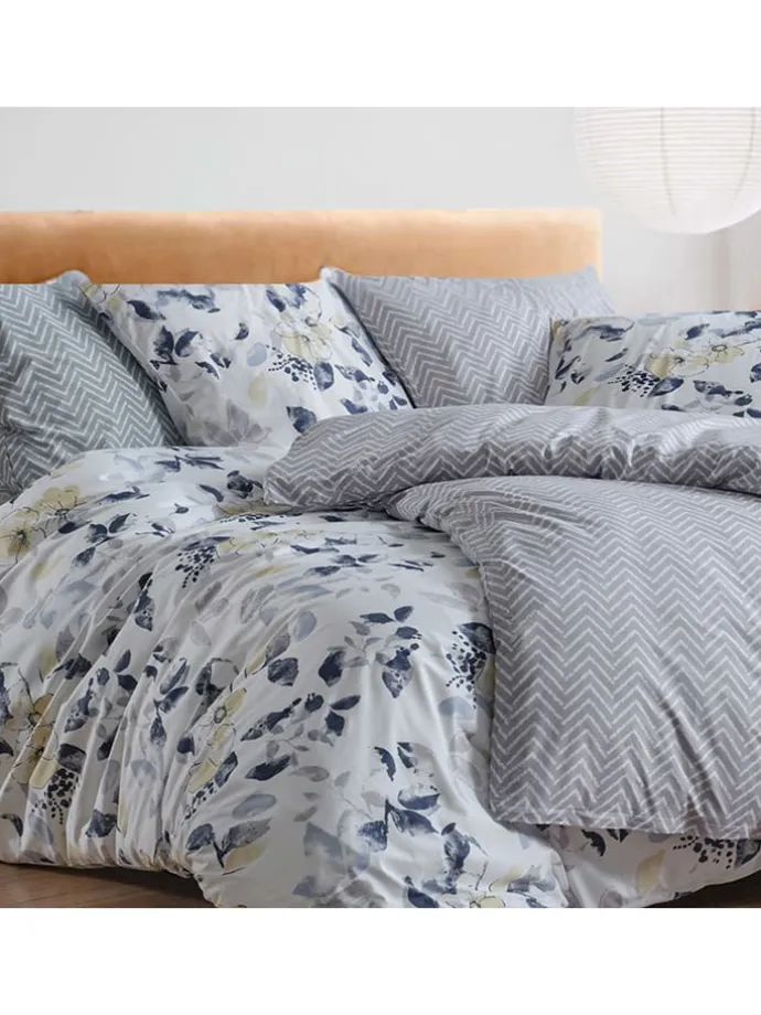 Renforcé-Bettwäsche-Set "Grebur" in Hellgrau