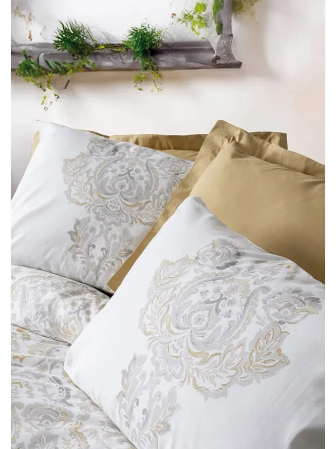 Renforcé-Bettwäsche-Set in Beige