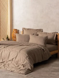 Renforcé-Bettwäsche-Set in Beige