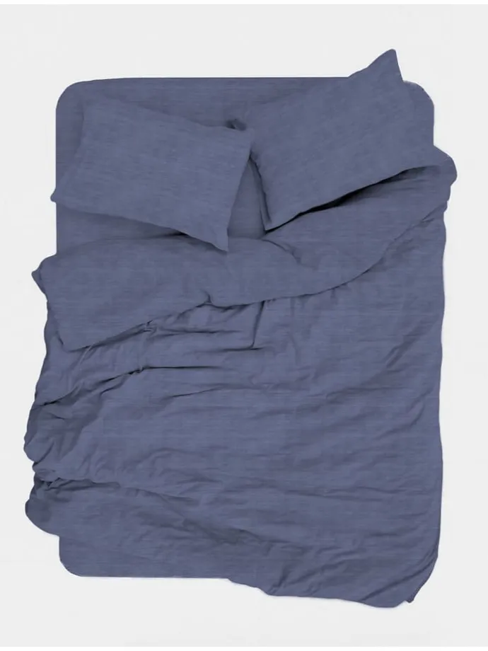 Renforcé-Bettwäsche-Set in Blau