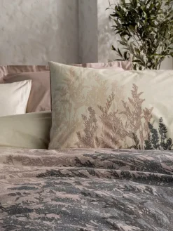 Renforcé-Bettwäsche-Set in Creme/ Hellbraun/ Grau