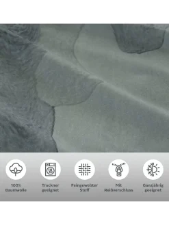 Renforcé-Bettwäsche-Set in Grün