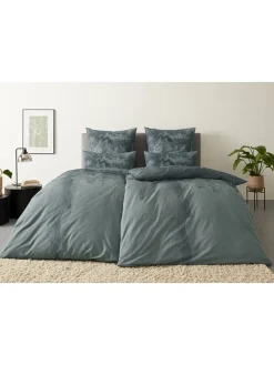 Renforcé-Bettwäsche-Set in Grün