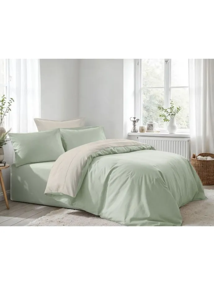 Renforcé-Bettwäsche-Set in Grün