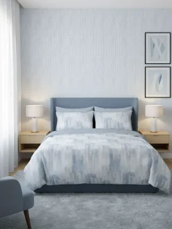 Renforcé-Bettwäsche-Set in Hellblau