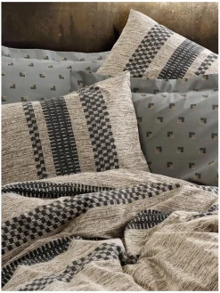 Renforcé-Bettwäsche-Set in Hellbraun