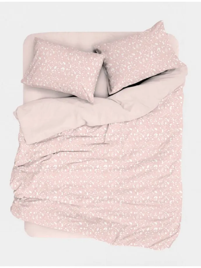 Renforcé-Bettwäsche-Set in Rosa