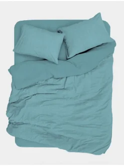 Renforcé-Bettwäsche-Set in Türkis