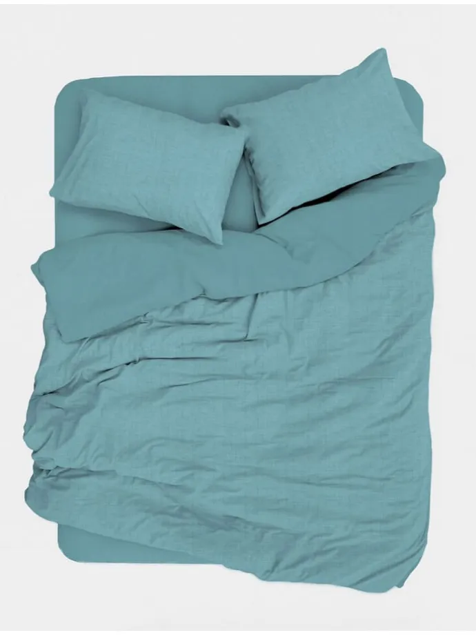 Renforcé-Bettwäsche-Set in Türkis