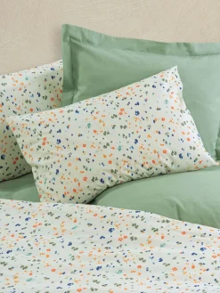 Renforcé-Bettwäsche-Set "Molly" in Hellgrün/ Bunt