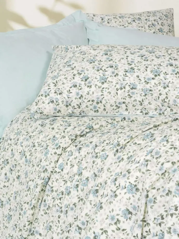 Renforcé-Bettwäsche-Set "Nola" in Türkis